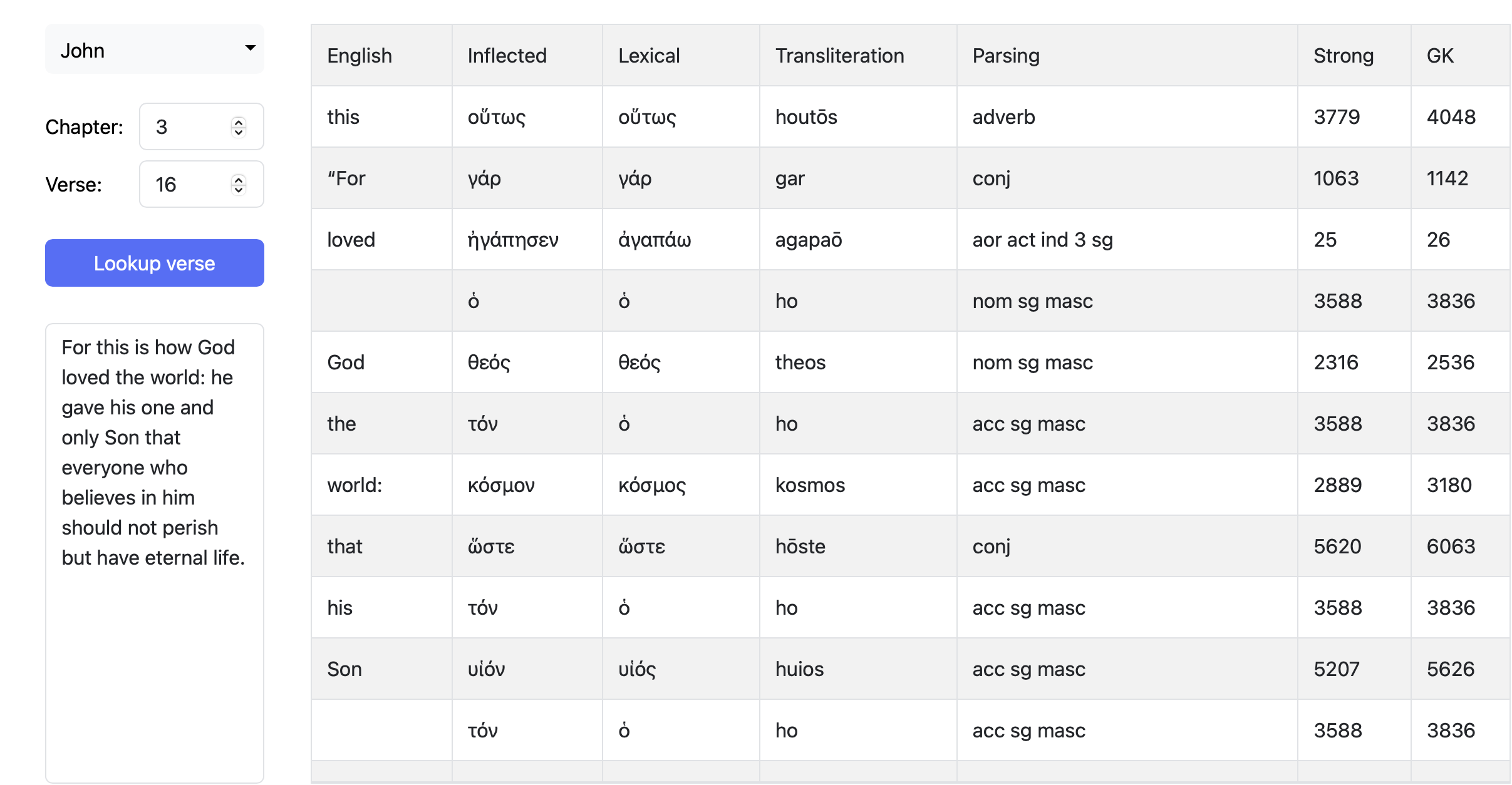 Interlinear App